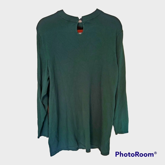 Green Sweater with Black Lace by Torrid - Picture 3 of 3